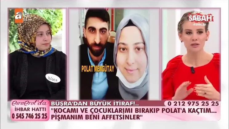 Esra Erol’da Türkiye’nin konuştuğu itiraf! Sevgilisine kaçan Büşra 2 yıl sonra af dilemeye Esra Erol’a geldi! | Video