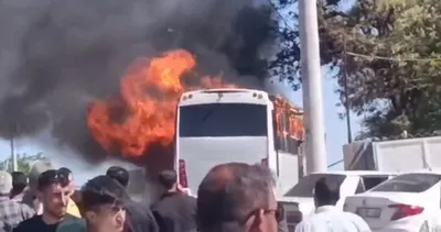 Şanlıurfa’da korkutan dakikalar: Otobüs alev topuna döndü!