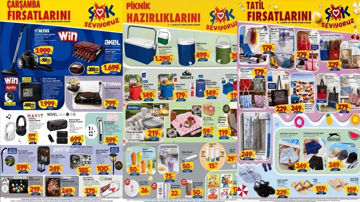 ŞOK Aktüel 10-16 Haziran Kataloğu: Yaz Fırsatları Kaçmaz!