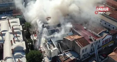 Tarihi Kemeraltı Çarşısı’nda yangın böyle görüntülendi | Video