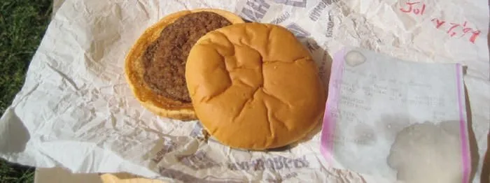 Hamburger 14 yıl boyunca çürümedi