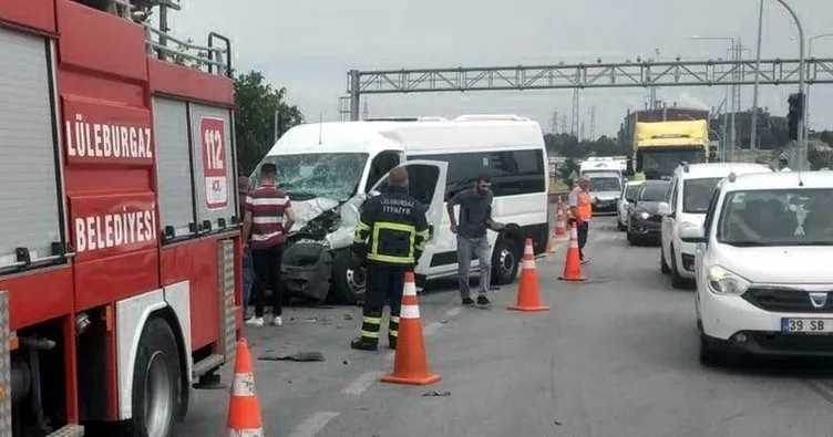 Kırklareli’de feci kaza! İşçi servis midibüsü ile minibüs çarpıştı: Çok sayıda yaralı var...