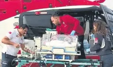 Eymen, ambulans helikopterle gitti