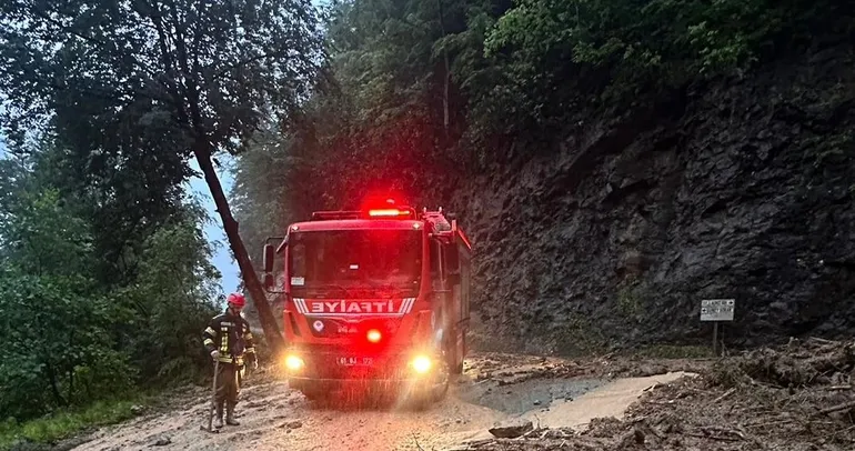 Araklı’da sel! mahsur kalanlar kurtarıldı