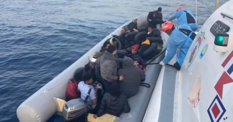 Didim açıklarında 25 düzensiz göçmen yakalandı