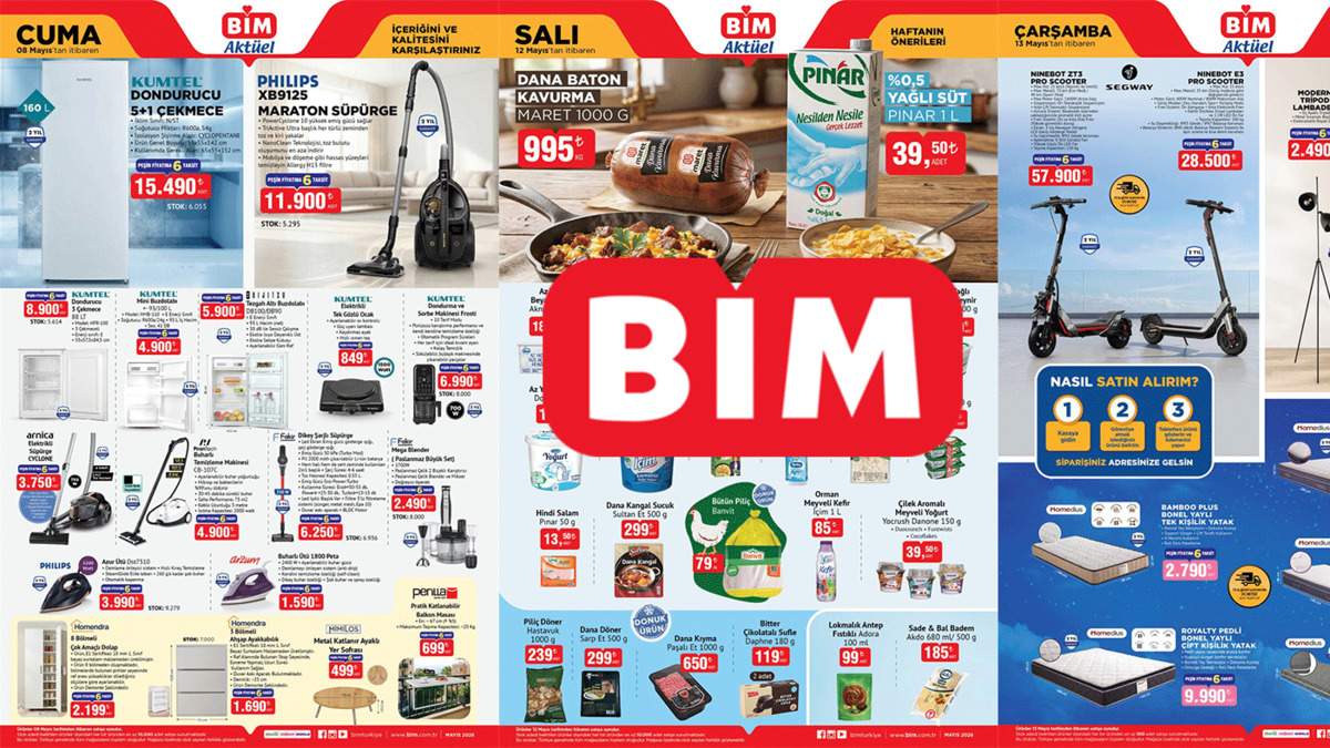BİM AKTÜEL KATALOĞU 12-13-15 MAYIS 2026 II Bu hafta BİM’de neler var? Salı ve Cuma günü satışta!