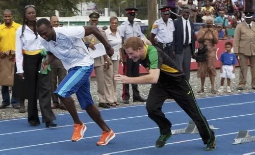 Prens Harry, Usain Bolt ile yarıştı