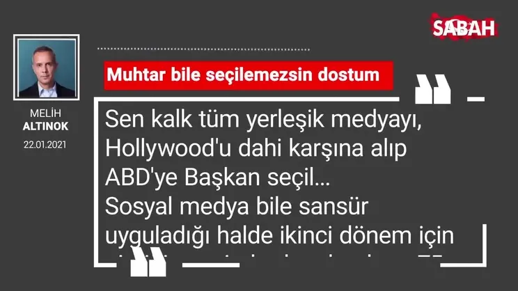 Melih Altınok | Muhtar bile seçilemezsin dostum