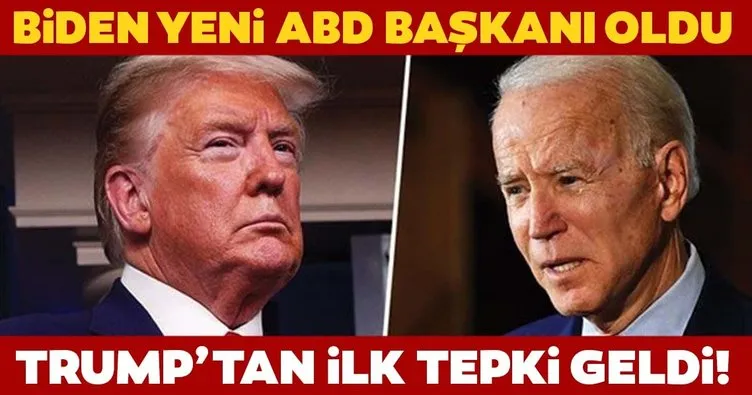Joe Biden yeni ABD Başkanı oldu! Son dakika: Trump'tan 'Oylarımız uçuruldu' tepkisi