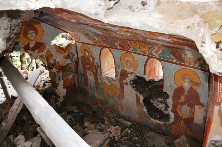 Sümela Manastırı’ndaki restorasyon çalışmalarında bulundu! İlk kez görüntülendi