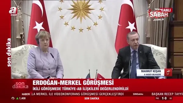 Son dakika: Başkan Erdoğan, Merkel ile görüştü! İşte ele alınan konular... | Video