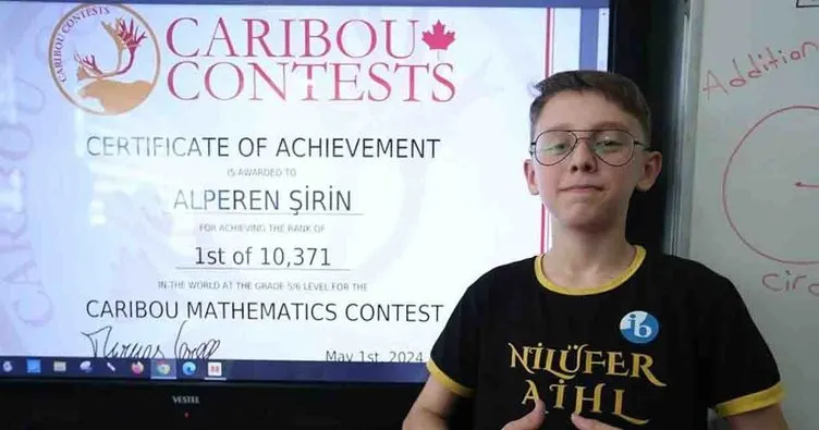 İmam Hatipli Alperen, matematik yarışmasında dünya birincisi oldu