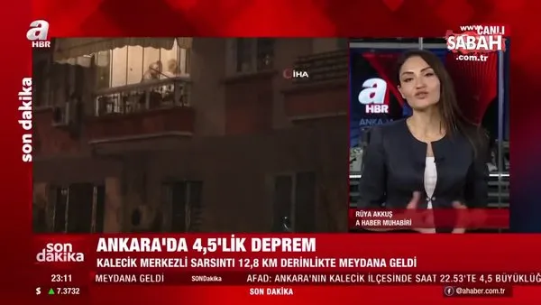 Ankara Da 4 5 Buyuklugunde Deprem Videosunu Izle Son Dakika Haberleri