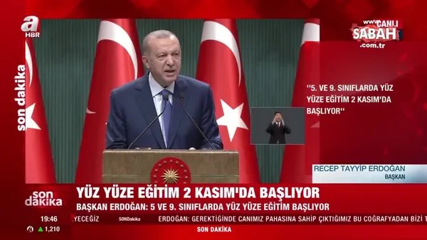 Başkan Erdoğan'dan yüz yüze eğitim ve yerli aşı açıklaması | Video
