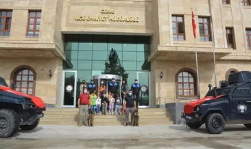 Cizre’de minik öğrenciler Emniyet Müdürlüğü’nü gezdi