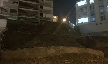 Gaziantep’te bir binanın istinat duvarı çöktü!