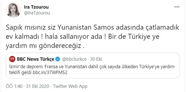 Kaçak Sevan Nişanyan’ın eşi Ira Tzourou Azerbaycan’ın zaferinden rahatsız oldu!