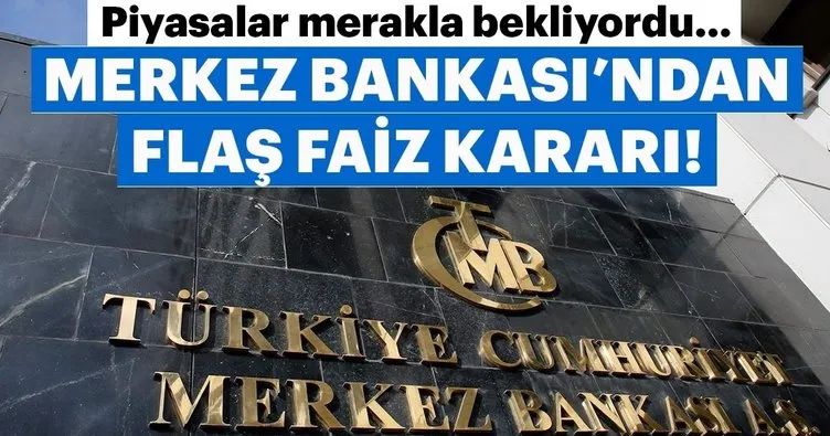 Son dakika: Merkez Bankası’ndan flaş faiz kararı!