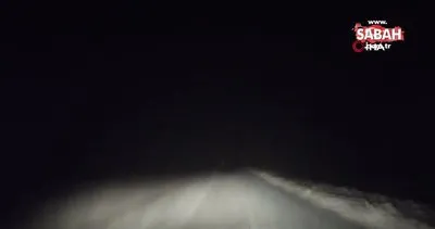 Kar ve tipiden araçlar yolda kaldı | Video