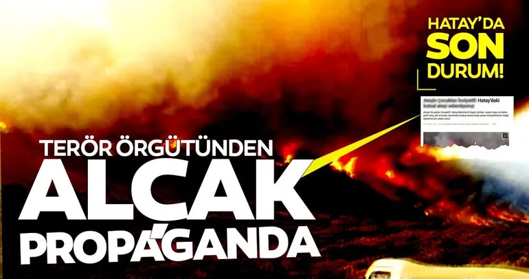 Hatay’daki yangından son dakika haberi: PKK’nın alçak propagandası! Hatay yangınında son durum ne?