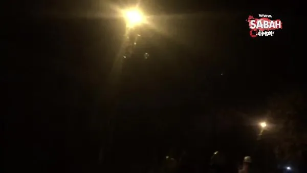 Bomba gibi patlayan elektrik telleri mahalleliyi korkuttu | Video