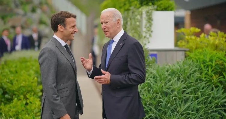 G7 Zirvesi’nde dikkat çeken anlar! Biden-Macron yakınlaşması yankı uyandırdı