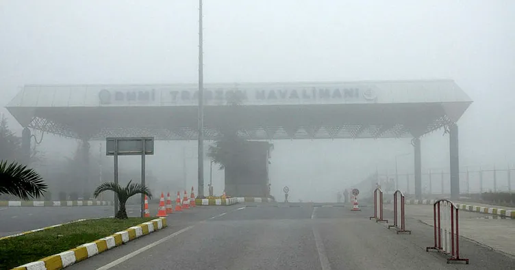Trabzon’da uçak seferlerine sis engeli