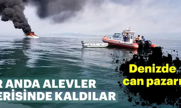 Yalova açıklarında teknede yangın