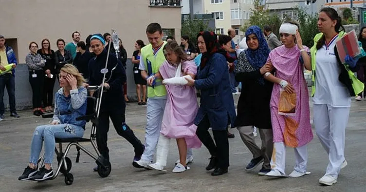 Hastanede deprem tatbikatı