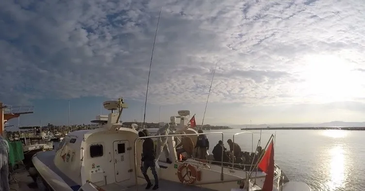 Balıkesir’de Türk kara sularına itilen 27 sığınmacı kurtarıldı