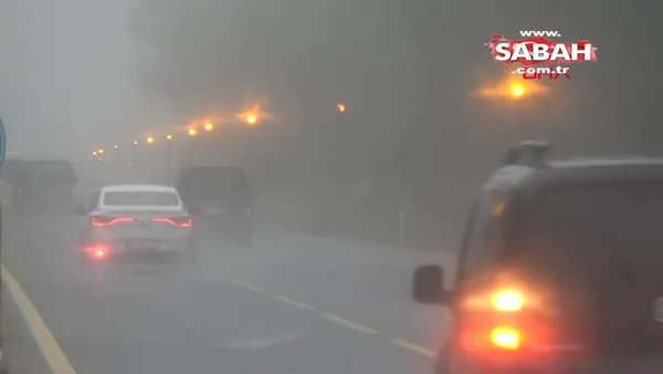 Bolu Dağı'nda sağanak ve sis etkili oldu | Video