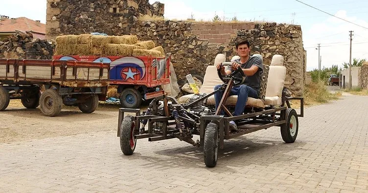 Lise mezunu genç kendine araba yaptı