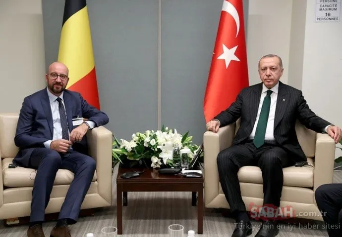 Başkan Erdoğan liderleri kabul etti.