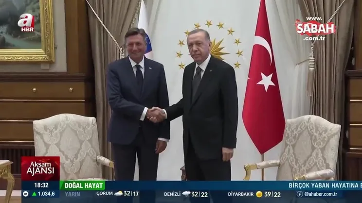 Son dakika: Başkan Erdoğan Ankara'da Slovenya Cumhurbaşkanı Pahor ile görüşüyor | Video