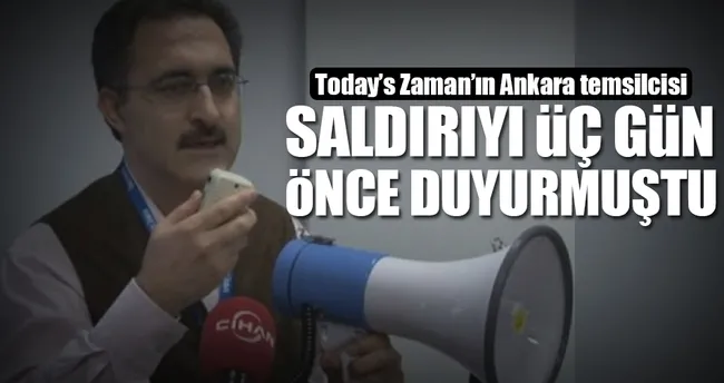Saldırıyı 3 gün önce duyurmuş