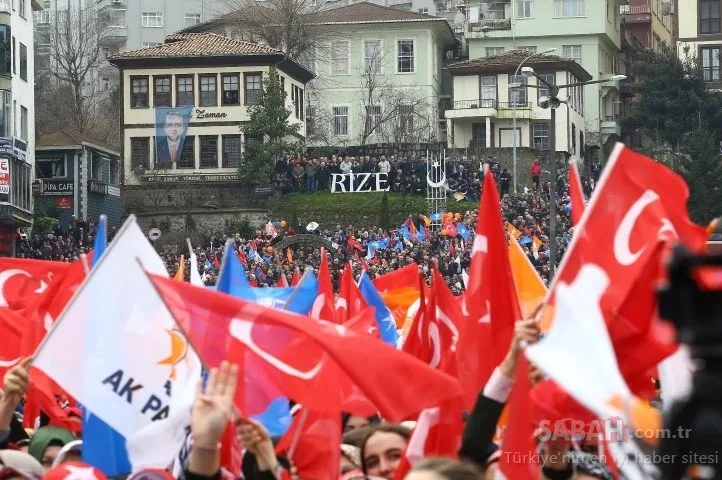 Başkan Erdoğan’a memleketi Rize’de yoğun ilgi!