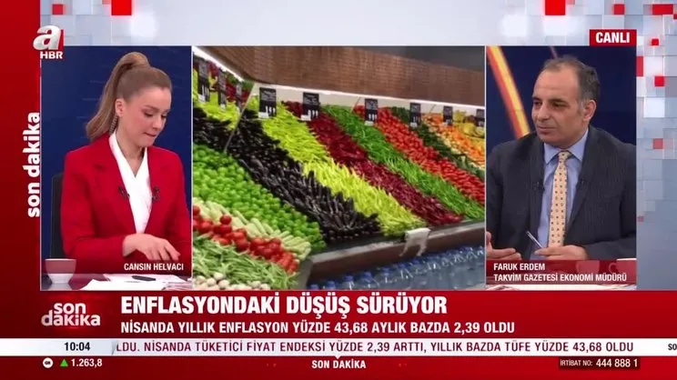 SON DAKİKA! Nisan 2023 enflasyon rakamları açıklandı! Son 15 ayın en düşük seviyesi | Video