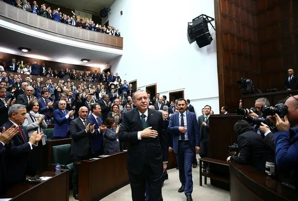Cumhurbaşkanı Erdoğan'ın katıldığı Ak Parti grup toplantısından kareler