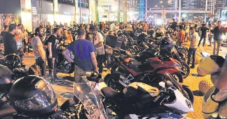 Motorculardan sessiz protesto