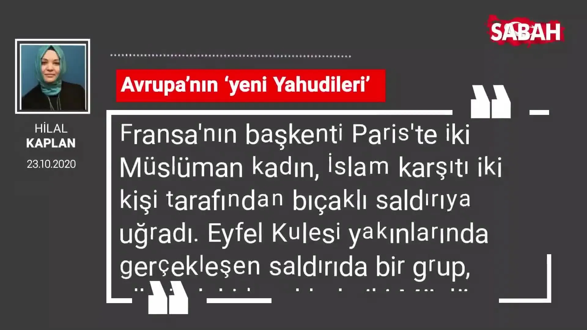 Hilal Kaplan Avrupa Nin Yeni Yahudileri Videosunu Izle Sabah Tv