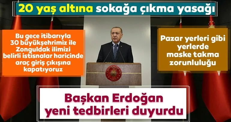 Son dakika: Başkan Erdoğan’dan corona virüs tedbirleri kapsamında önemli açıklamalar