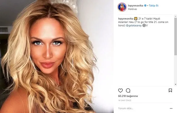 2018 Dünya Kupası Elçisi Victoria Lopyreva'dan Galatasaray mesajı