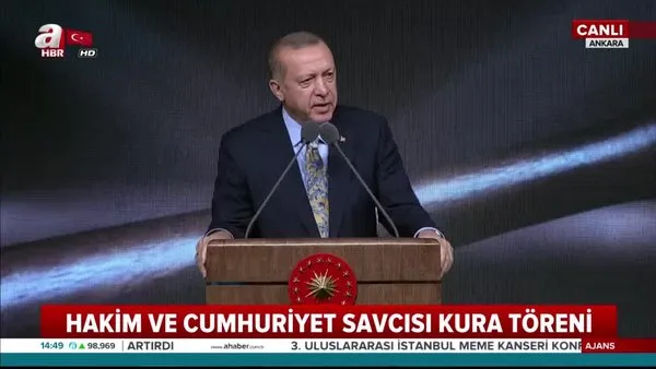 Cumhurbaşkanı Erdoğan, Hakim ve Cumhuriyet Savcısı Kura Töreni'nde önemli açıklamalarda bulundu