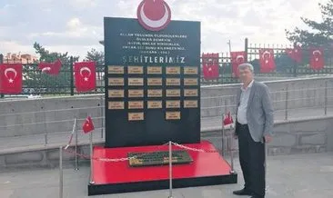 Şehitliğe anlamlı anıt