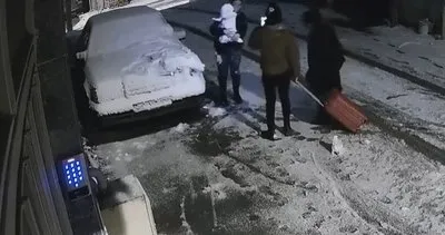 Kardan adam hırsızları güvenlik kamerasına yakalandı #denizli