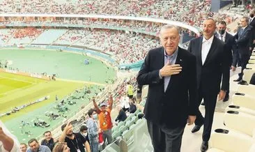 Cumhurbaşkanı Erdoğan’a Bakü’de büyük sevgi