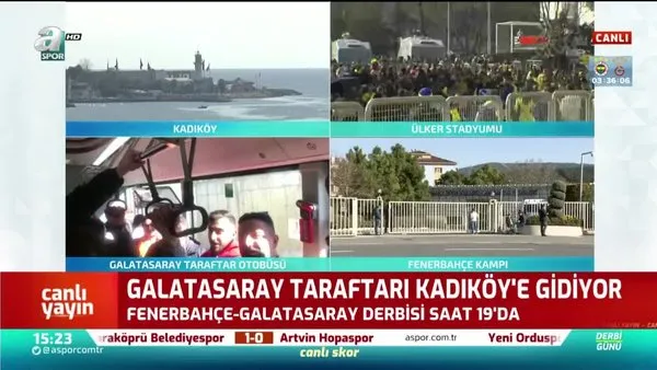 Galatasaray taraftarı Fenerbahçe maçı için Kadıköy'e hareket etti!