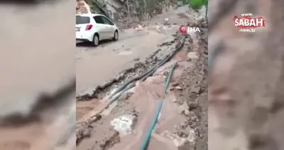 Yahyalı’da sağanak sele neden oldu, korkutan anlar kameraya yansıdı | Video