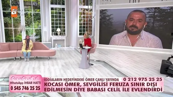 Esra Erol'da, yabancı sevgilisi sınır dışı edilmesin diye babasıyla evlendiren Ömer Tarım canlı yayında! | Video
