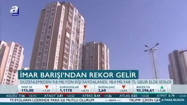 İmar Barışı'nda rekor gelir